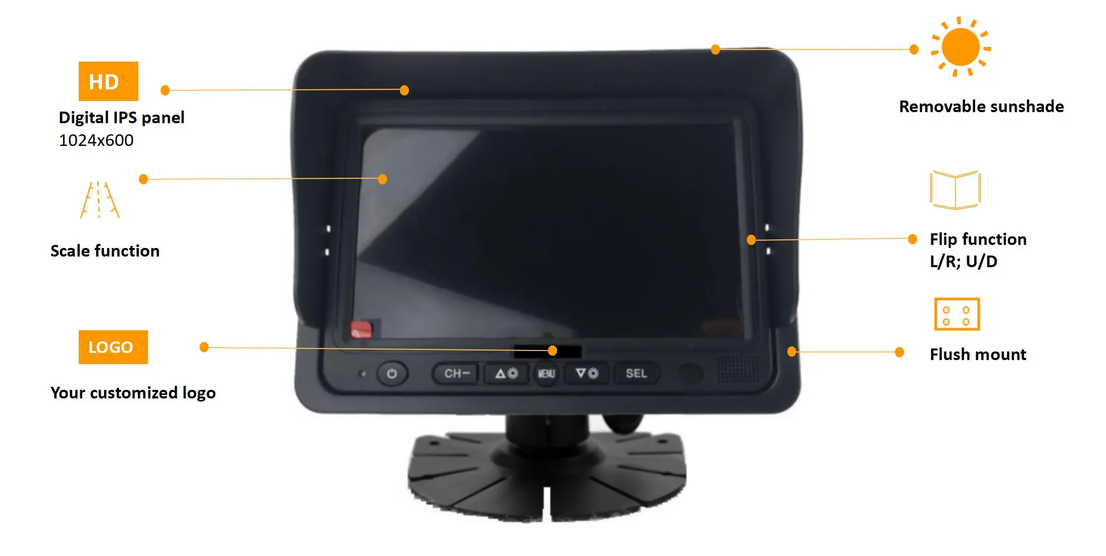 m707 hd rearview monitor