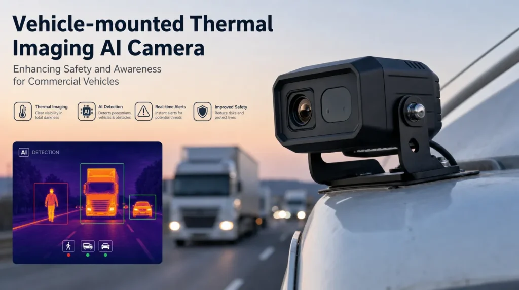 Vehicle-mounted thermal imaging AI camera for commercial vehicles