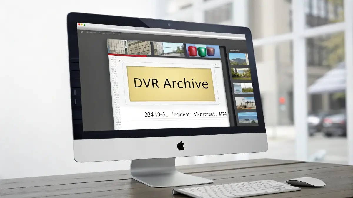 A folder on a computer screen labeled DVR Archive