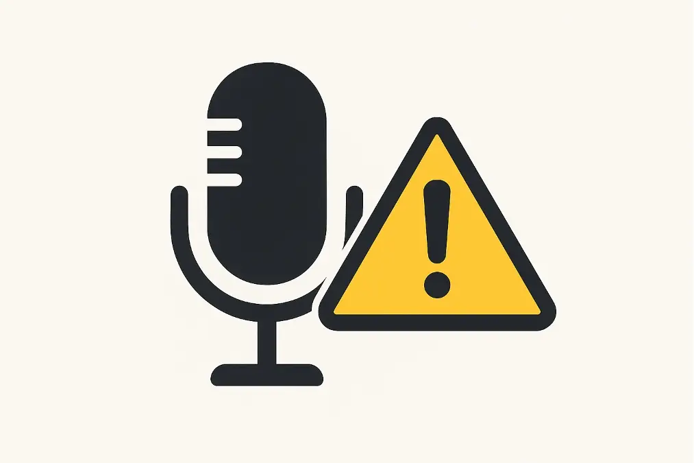 An icon representing audio recording with a legal Gavel symbol