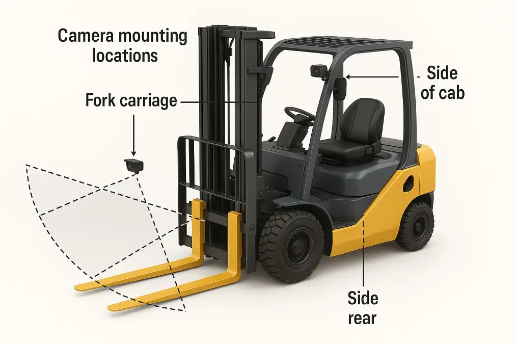forklift camera placement