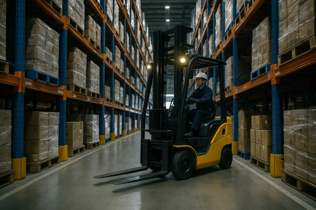 warehouse forklift operation