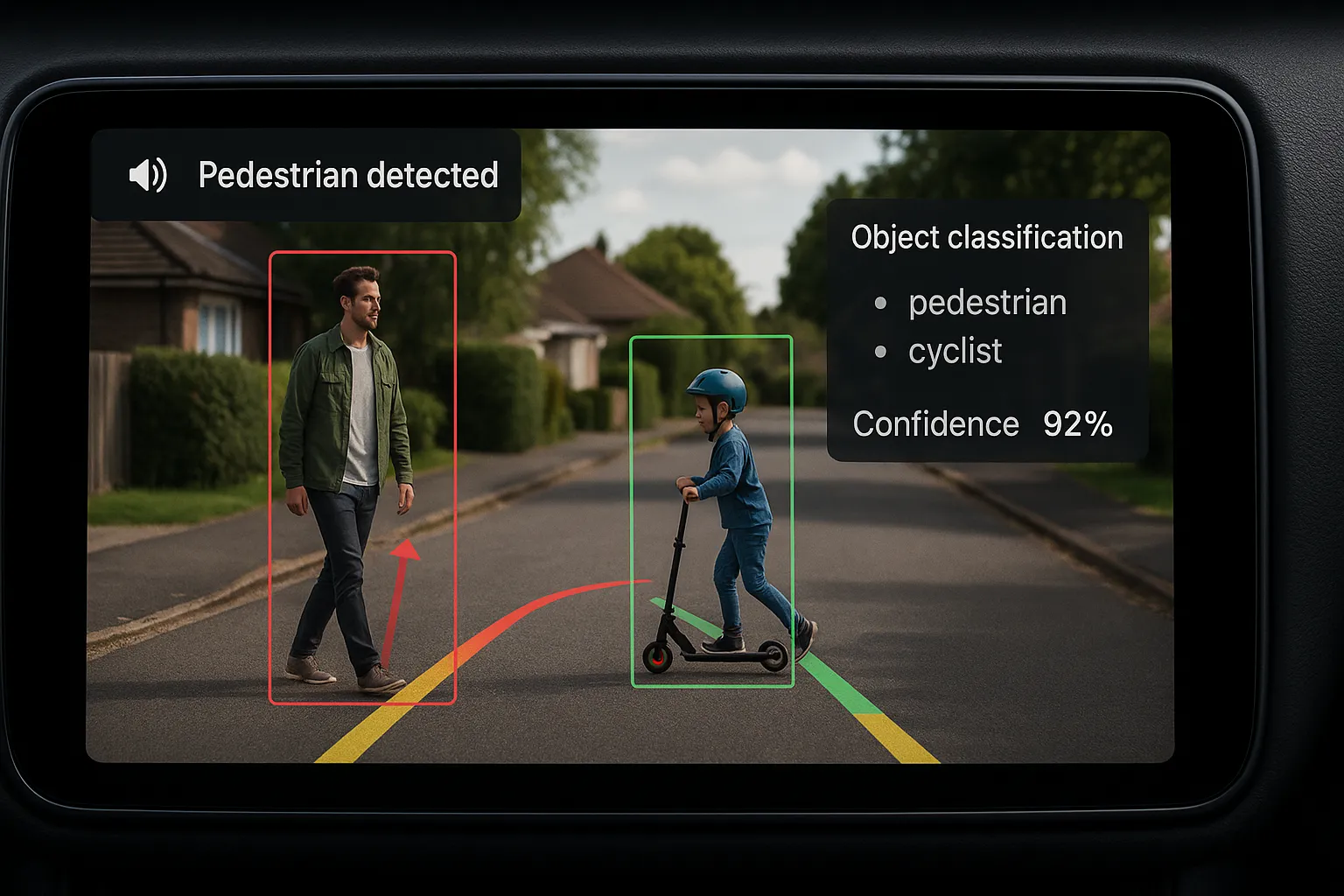 AI backup camera detection