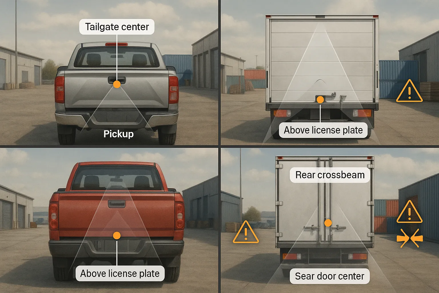 AI camera installation on different vehicles