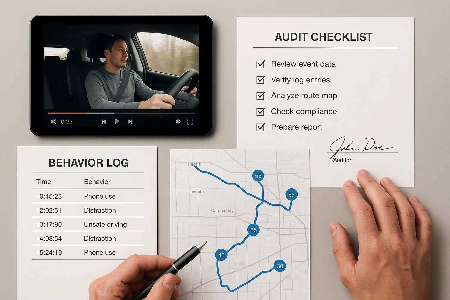 audit driver monitoring data
