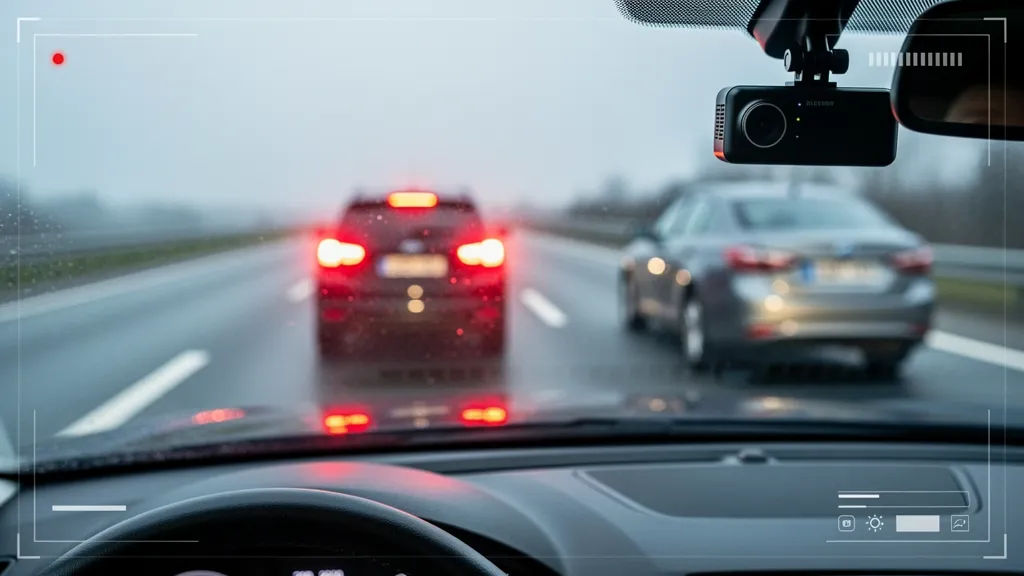 traditional dash cam footage