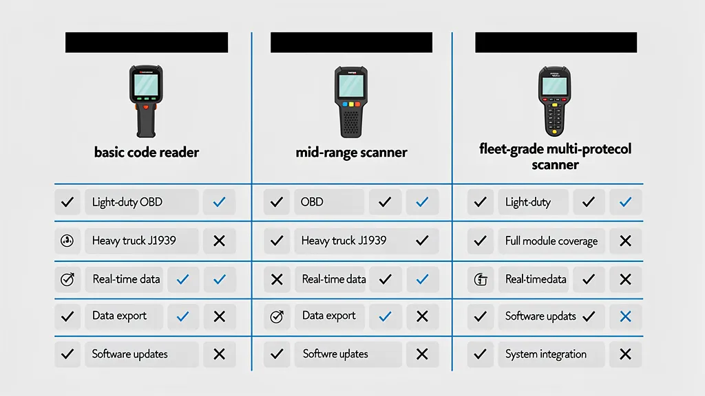 diagnostic scanner feature comparison
