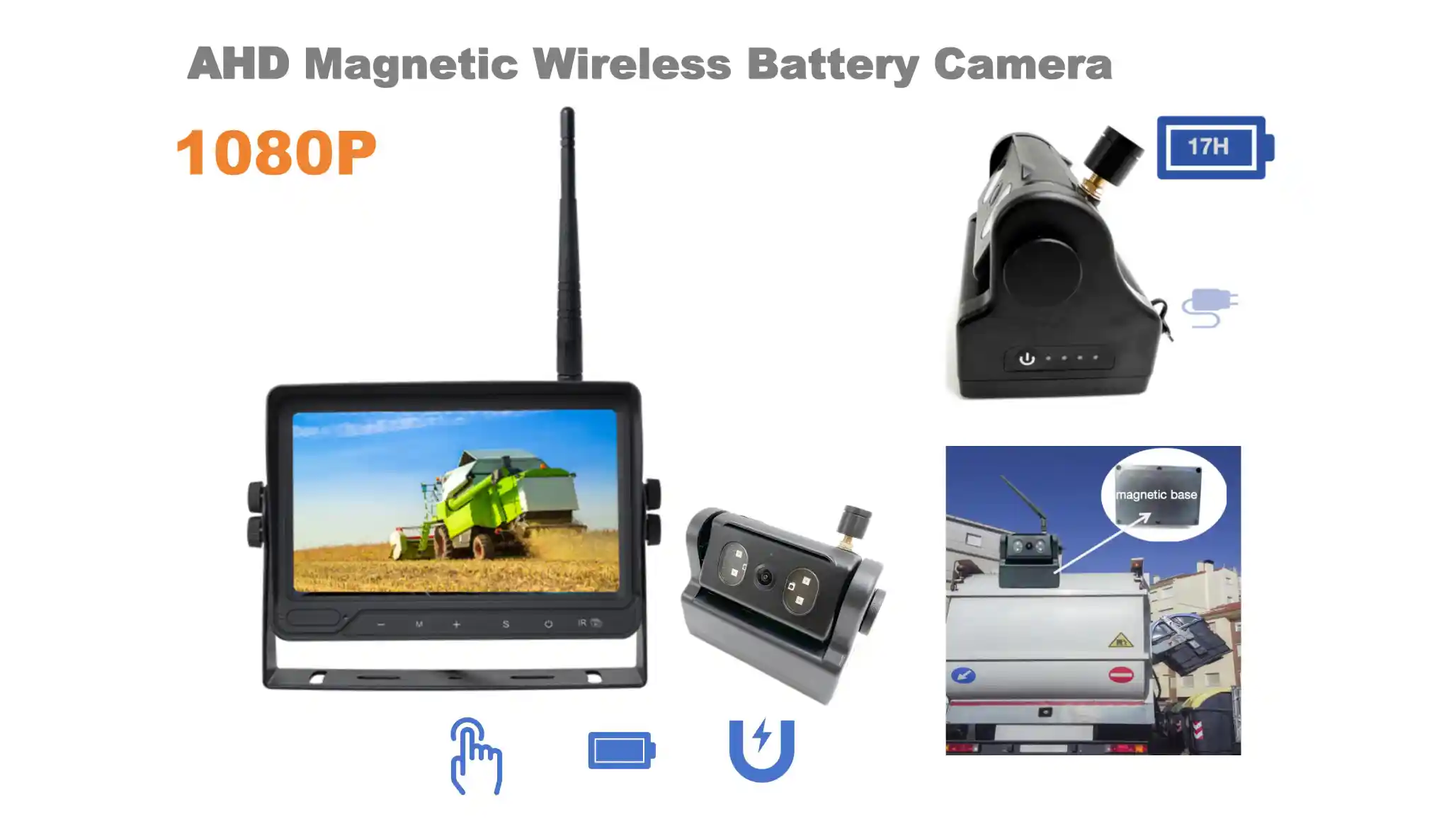 wireless battery camera system industrial fleet installation