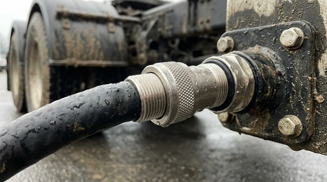 M12 connector for heavy duty vehicle camera systems