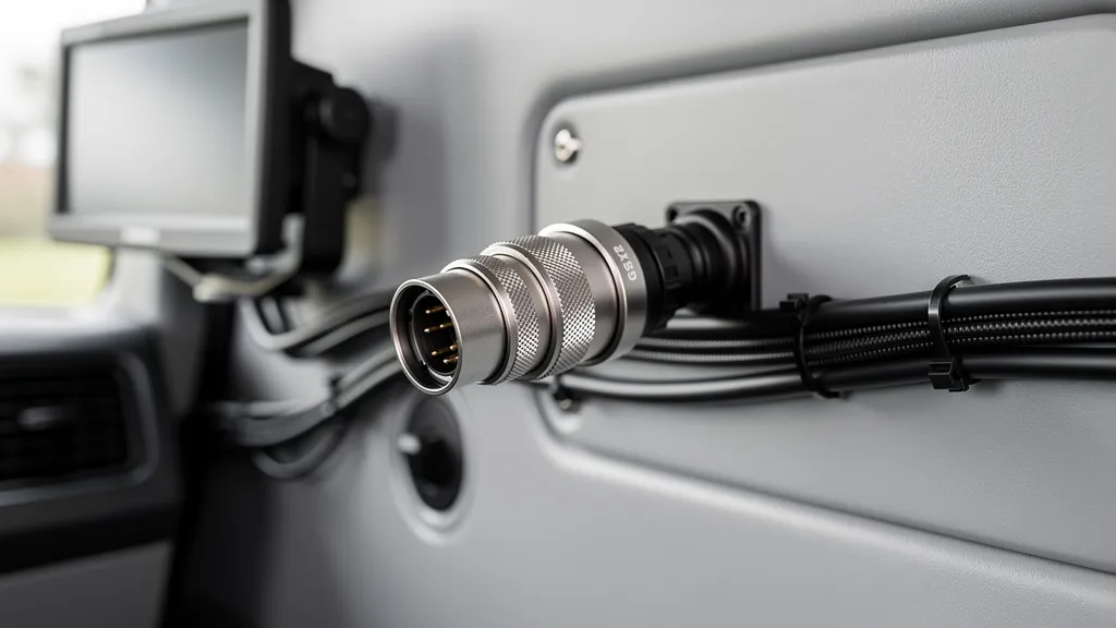 GX12 connector in commercial vehicle camera systems