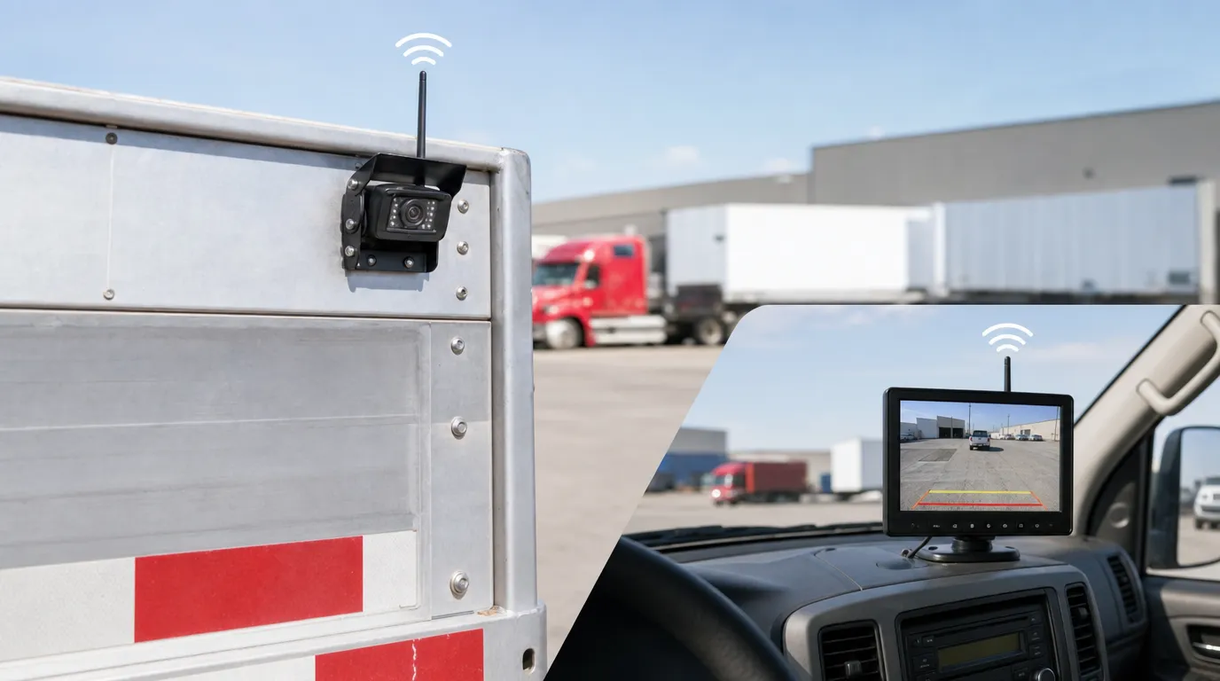 wireless backup camera system for trailer and commercial vehicle retrofit