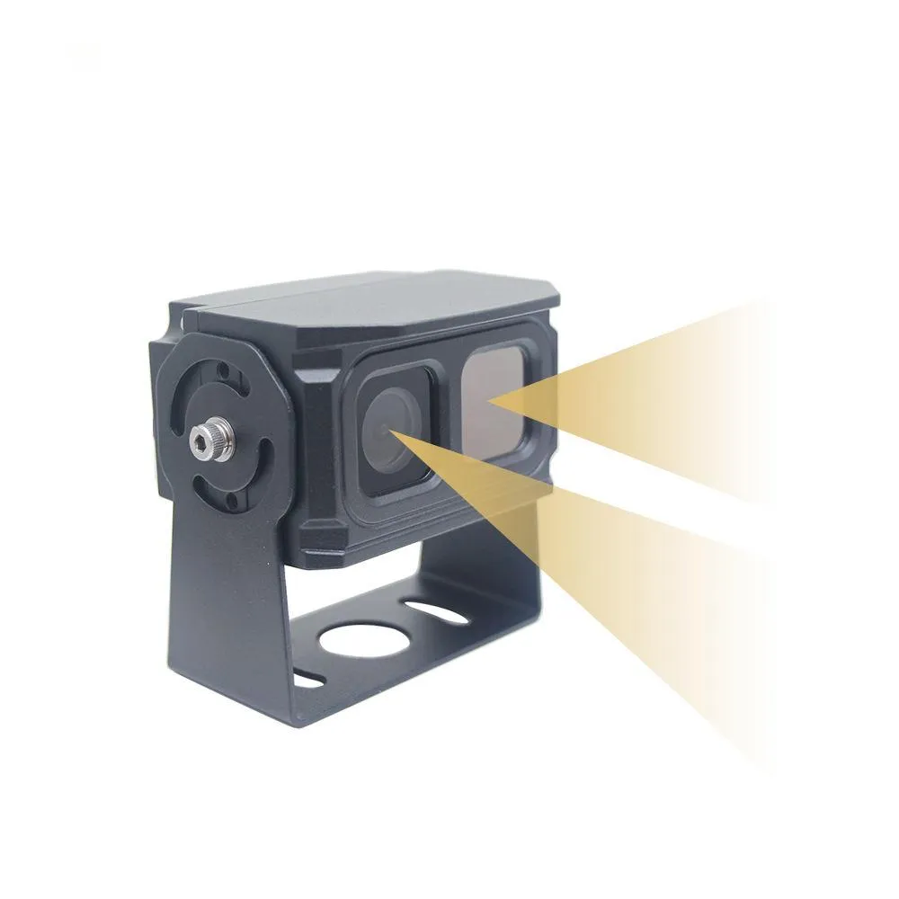 TH-AI01 thermal imaging AI camera dimension drawing and 4-pin aviation connector