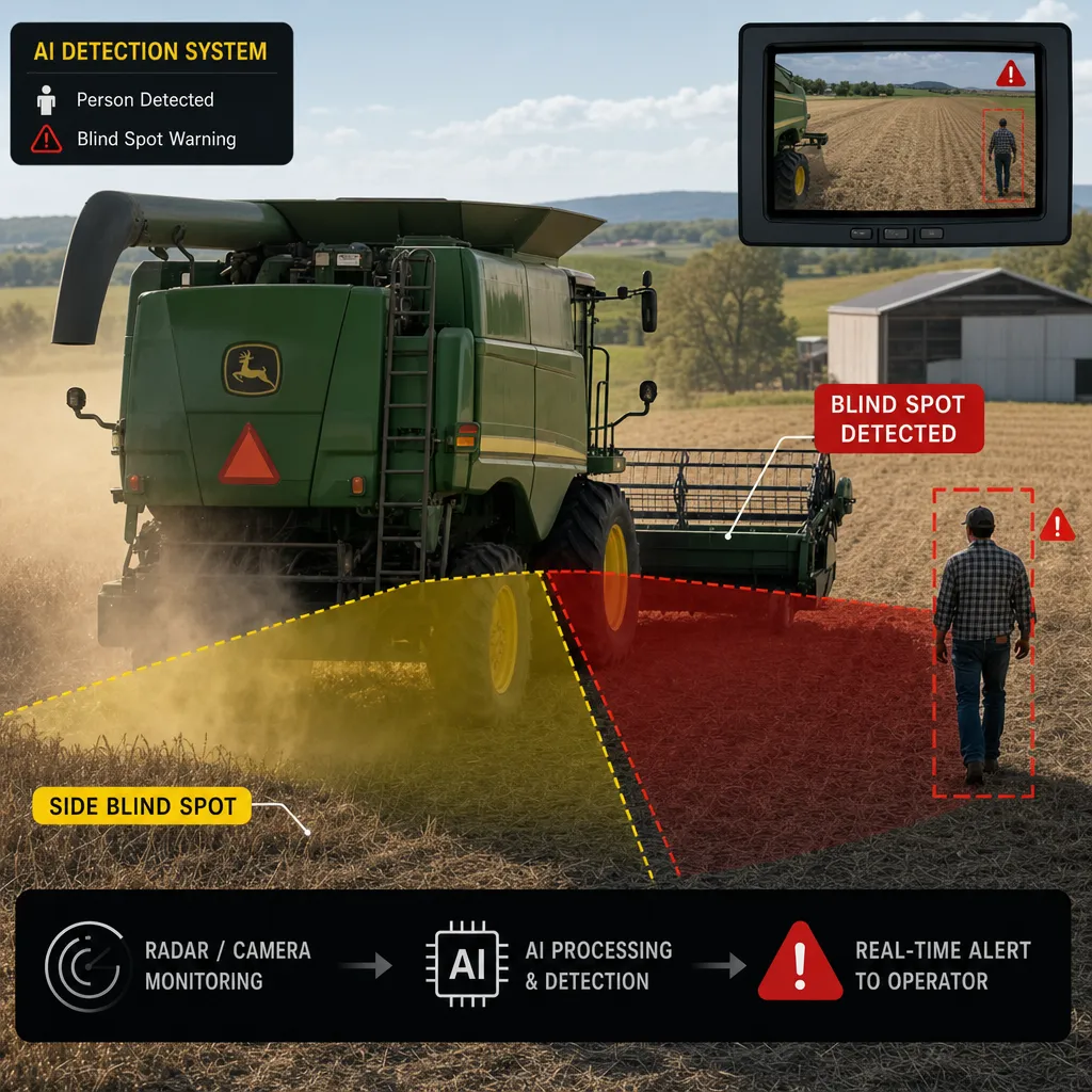 AI camera for agricultural vehicle safety