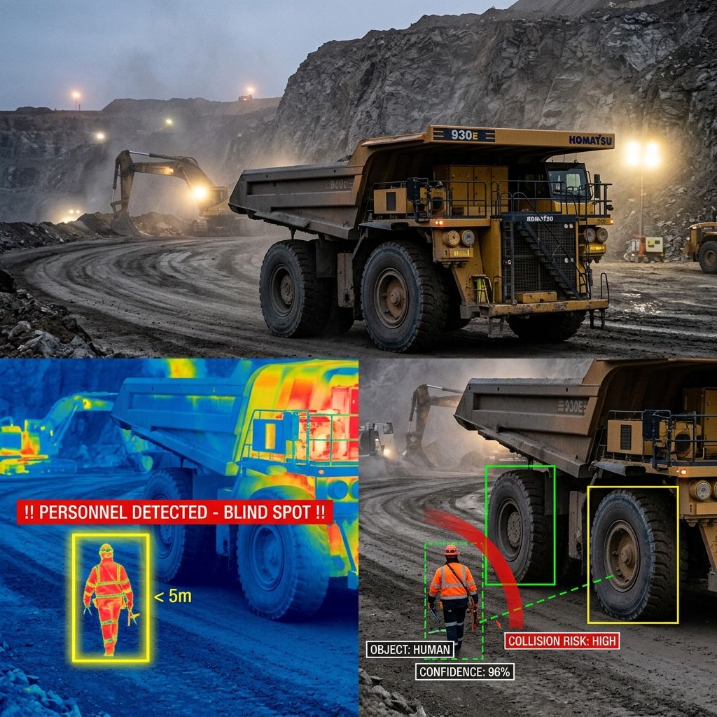 AI camera for mining and port vehicles
