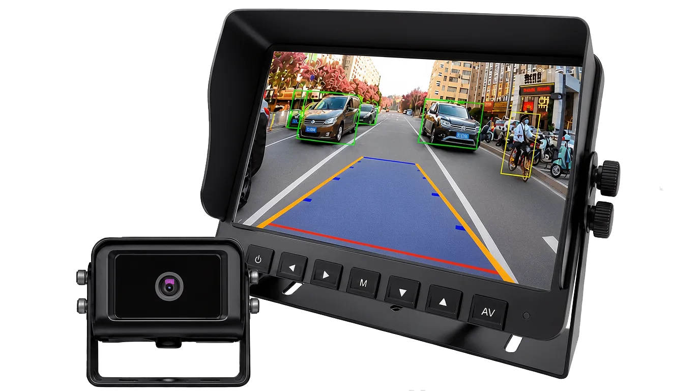 ai cameras for commercial vehicles with pedestrian and vehicle detection