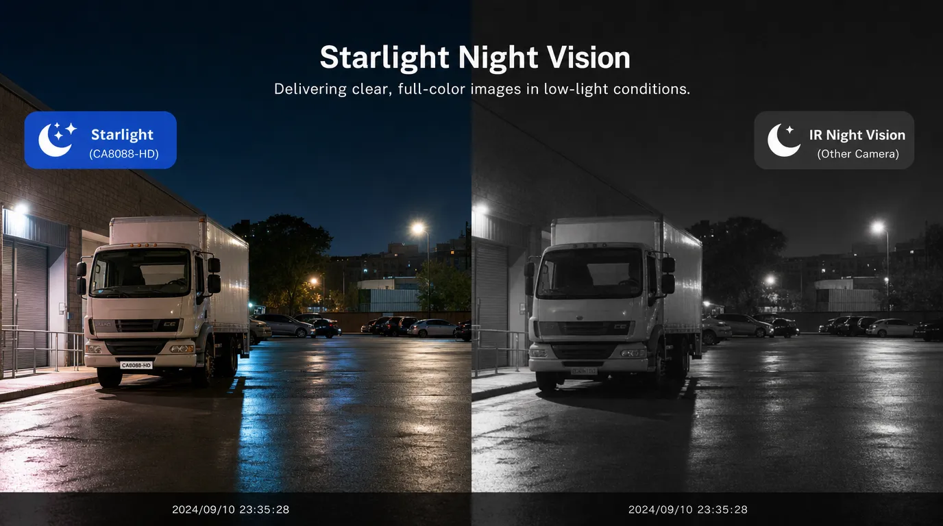 CA8088-HD starlight night vision vehicle camera
