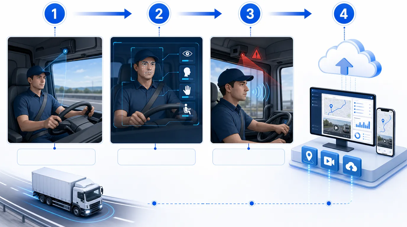 Driver behavior monitoring system for commercial vehicles