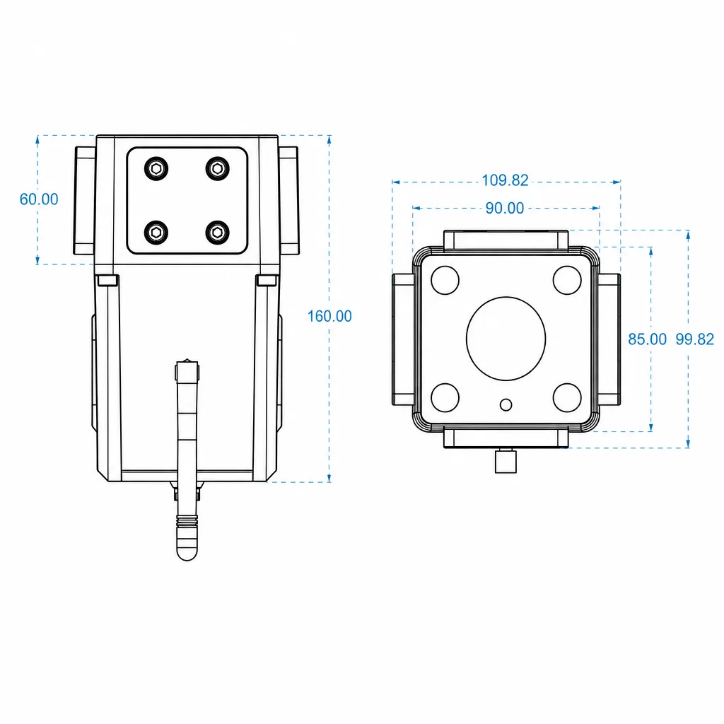 30x optical zoom wireless crane camera dimension drawing