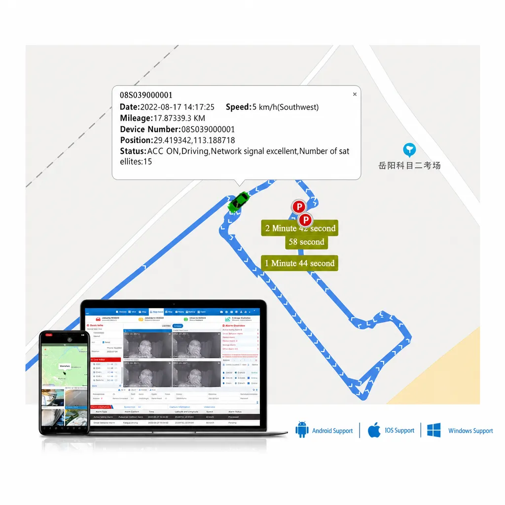 K6108 4G GPS mobile DVR fleet management platform