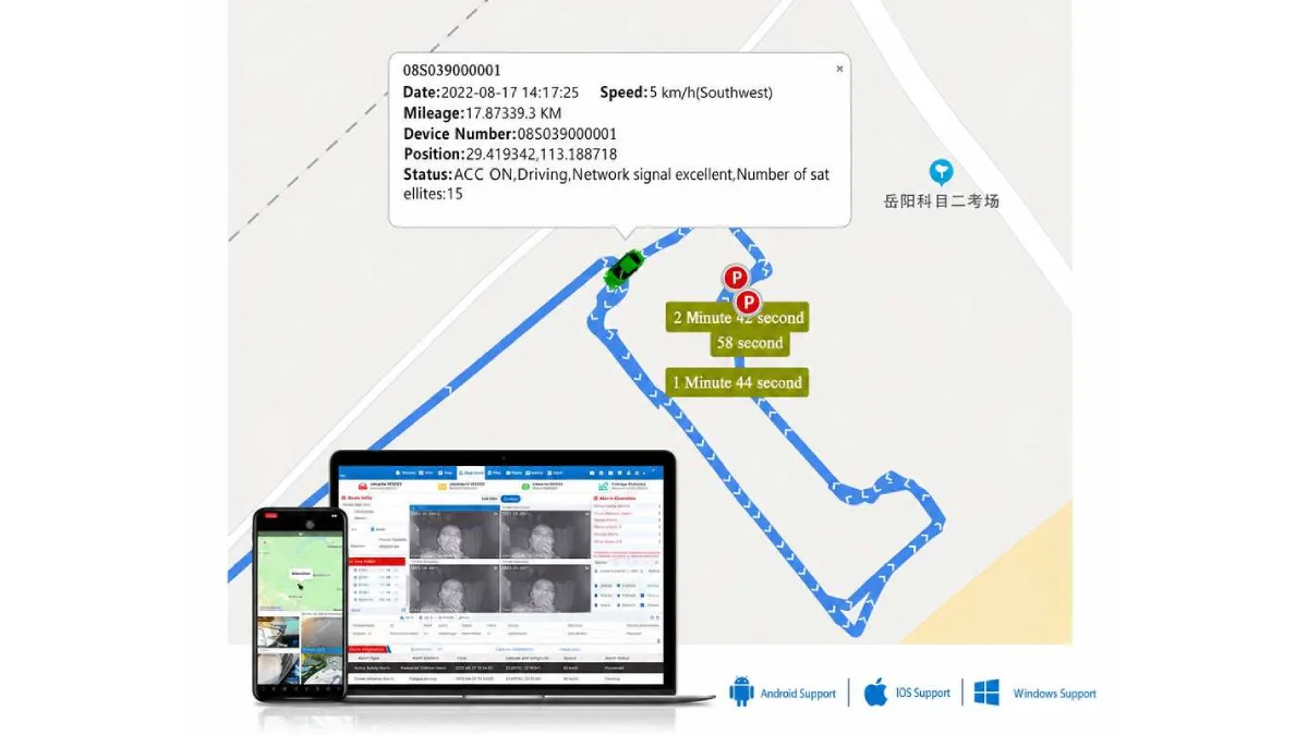 K6108 4G GPS mobile DVR fleet management platform
