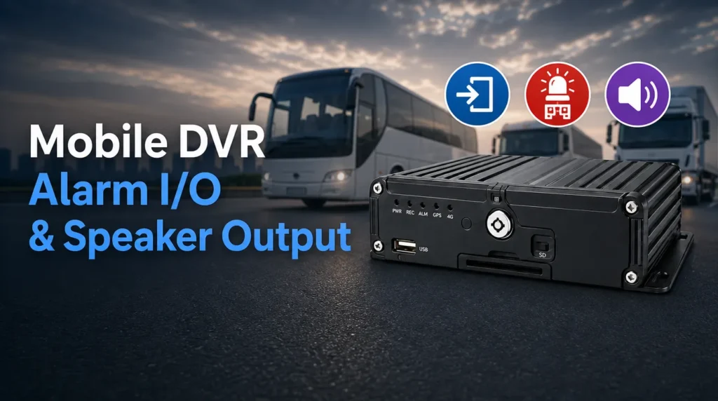 mobile dvr alarm inputs, alarm outputs and speaker output explained