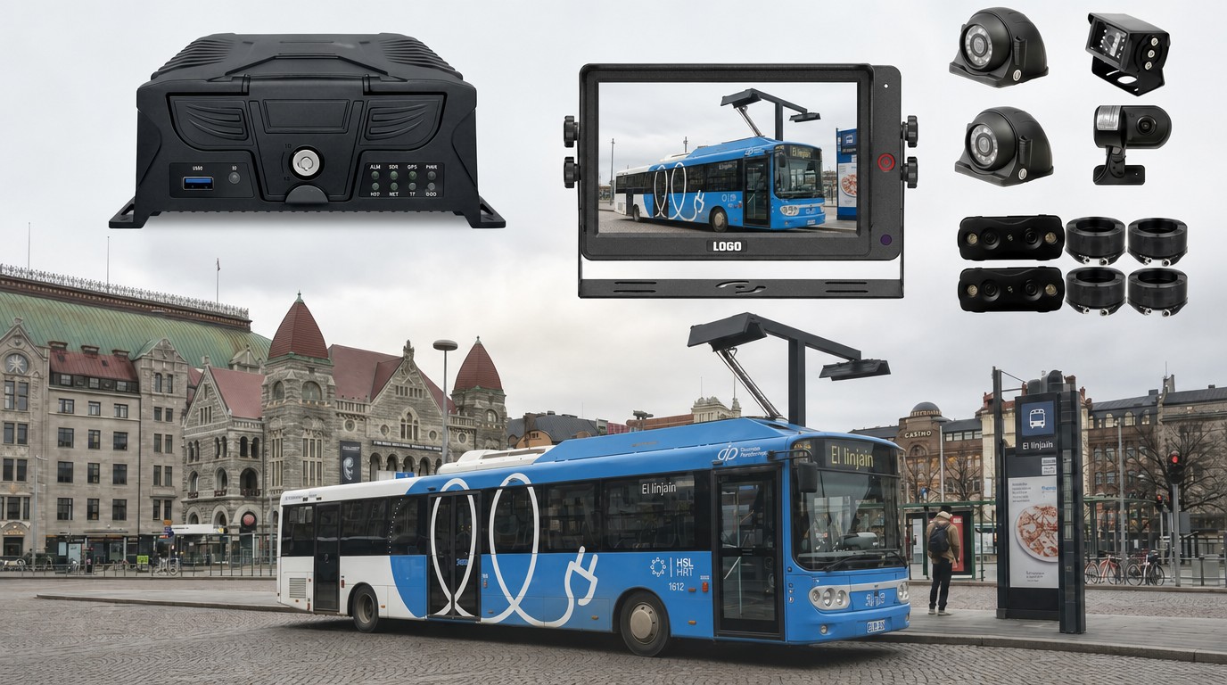 Bus camera and Mobile DVR system with cameras, storage and remote fleet monitoring