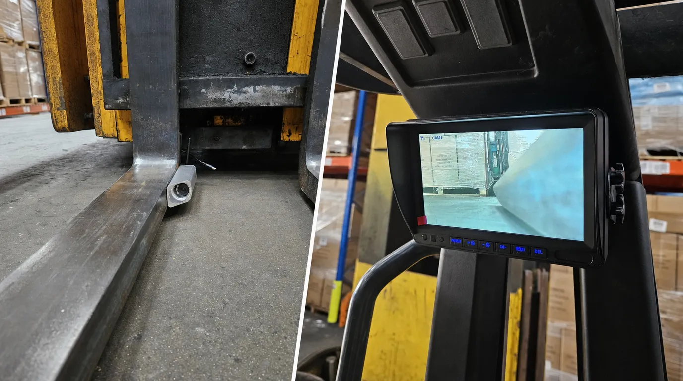 forklift fork view mast camera