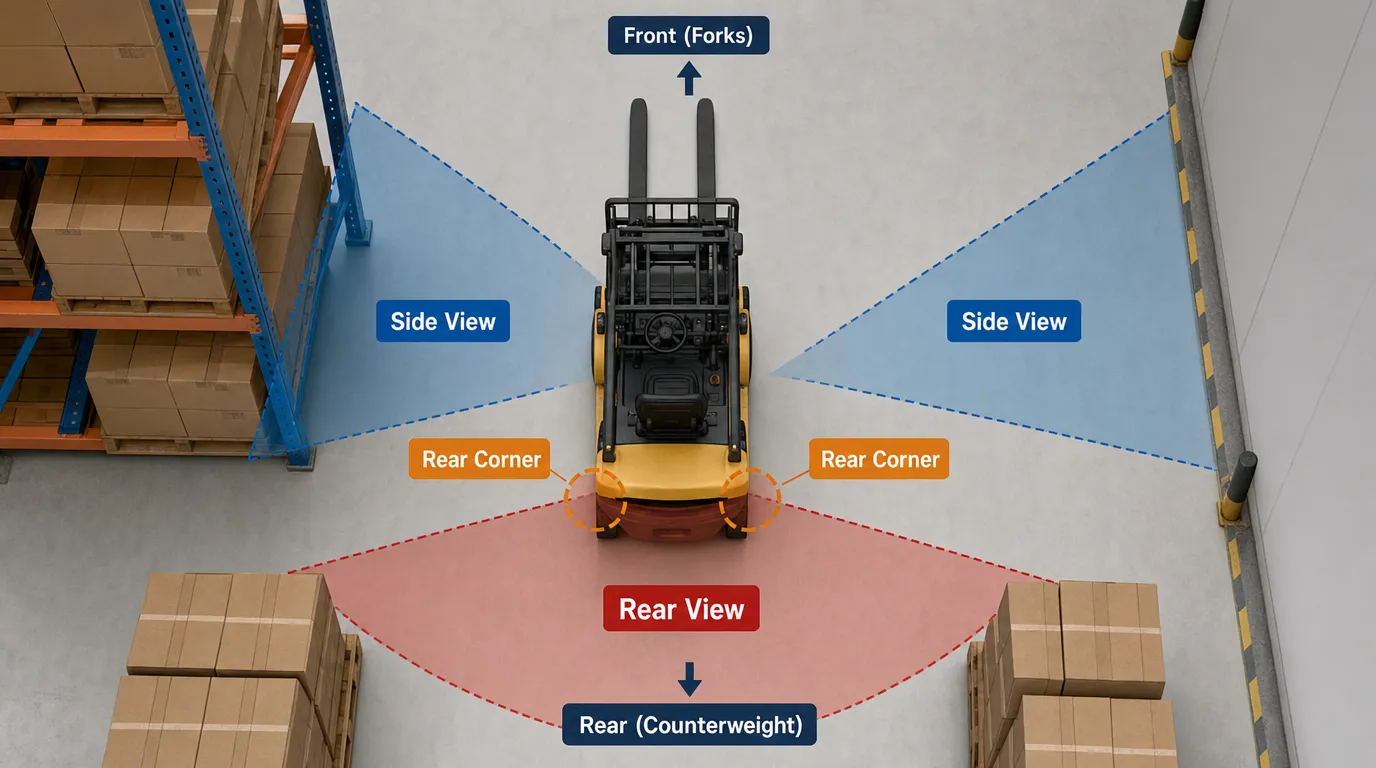 forklift rear side camera coverage